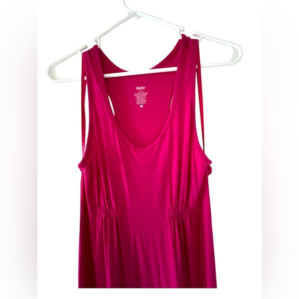 Mossimo Women's Fushia & Bright Orange Sleeveless Maxi Dress Size M - Picture 4 of 5
